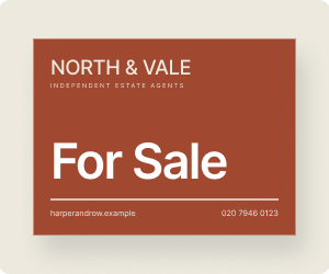 Fictional sample Custom Estate Agent Boards