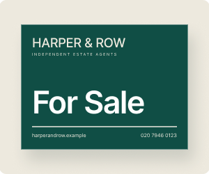 Fictional sample For Sale Boards