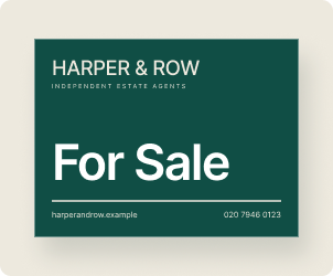 Fictional sample For Sale Boards