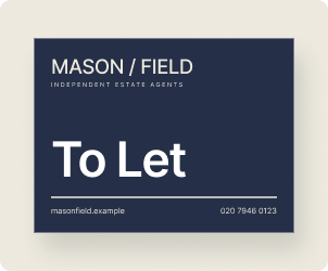 Fictional sample To Let Boards